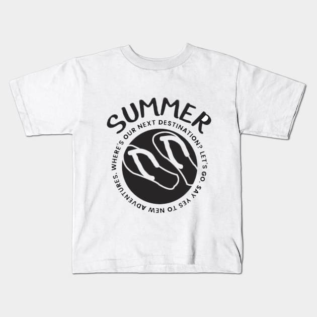 Fanny Summer Design Kids T-Shirt by hldesign